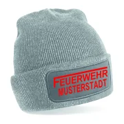 Feuerwehr Strickmütze grau