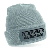 Feuerwehr Strickmütze grau