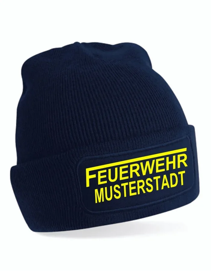 Feuerwehr Strickmütze navy