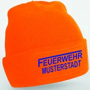Feuerwehr Strickmütze orange