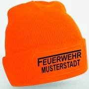 Feuerwehr Strickmütze orange