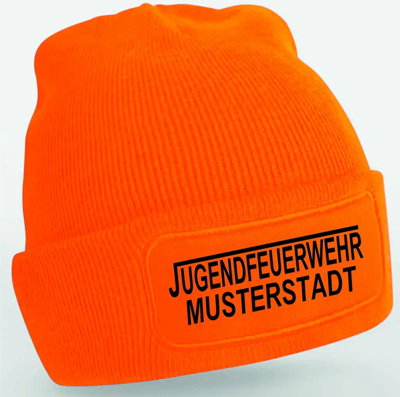Jugendfeuerwehr Strickmütze orange