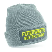 Feuerwehr Strickmütze grau