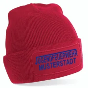 Feuerwehr Strickmütze rot
