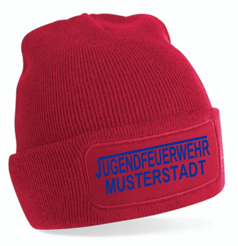 Jugendfeuerwehr Strickmütze rot